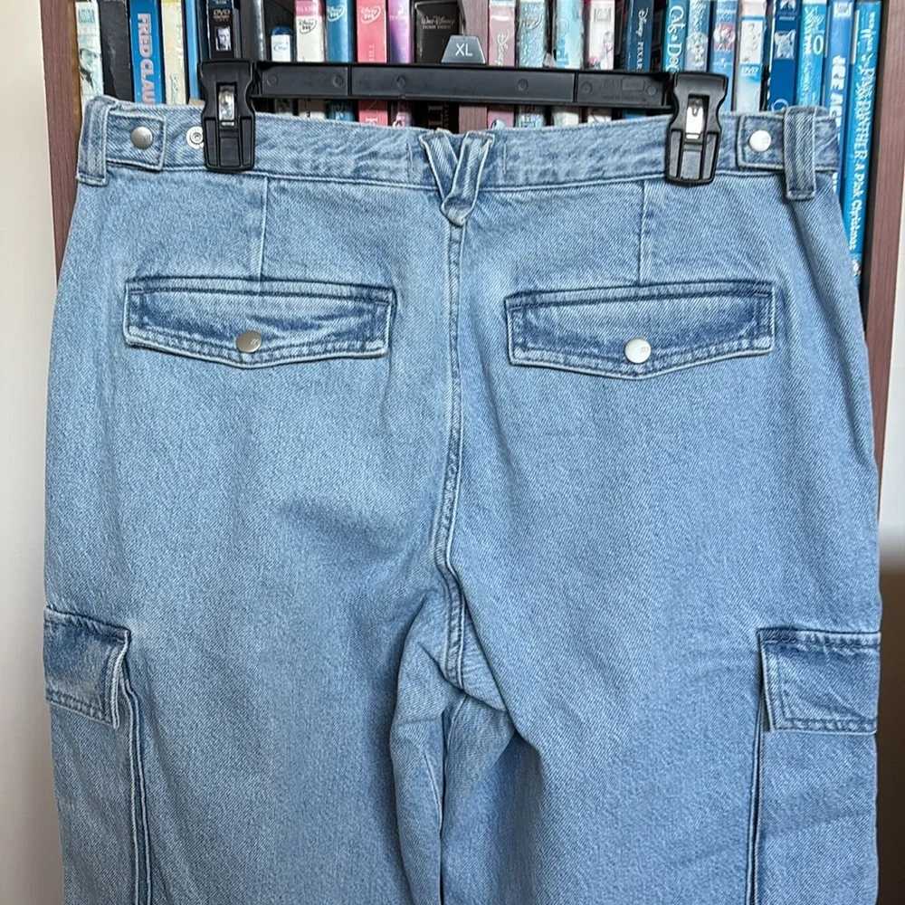 NWT Madewell Low-Slung Straight Cargo Light Wash Jeans Sz 30 - Picture 11 of 15